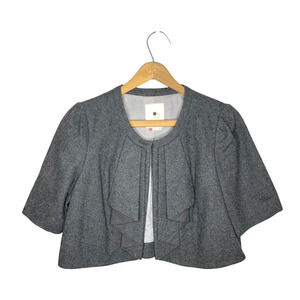Elevenses Anthropologie Catalina Wool Blend Bolero Cape Shrug Jacket